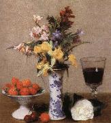 Henri Fantin-Latour Still lIfe with Flowens and Fruit oil painting reproduction